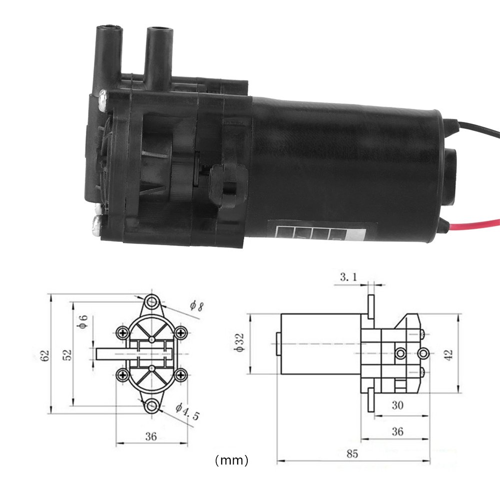 Hilitand 12V DC Mini Self-Priming Water Pump - Corrosion-Resistant Gear Pump for Cars, Boats, RVs | Portable Water Transfer Solution for Camping, Gardening & Marine Use