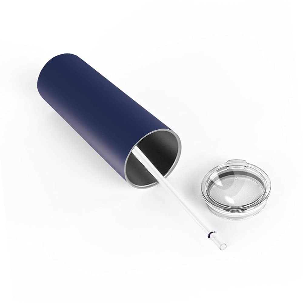 Laser Engraved Basketball Dad Tumbler - 20oz Insulated Stainless Steel Cup with Lid & Straw - Navy Blue Basketball Gift for Sports Fans & Coaches - Perfect for Games, Practice & Office Use