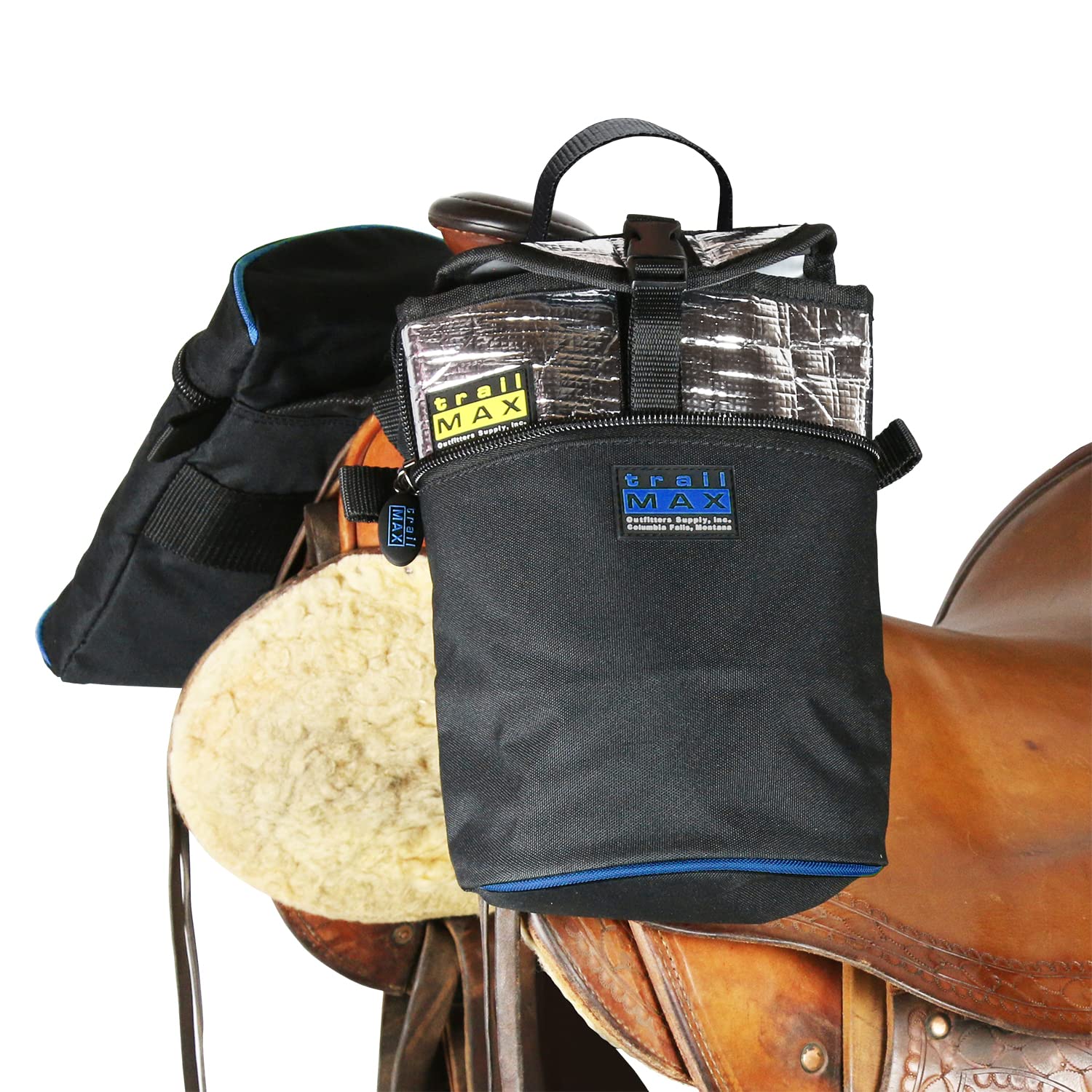 TrailMax Medium Insulated Horse Pommel Bags for Western & Endurance Saddles - Secure Camera & Cellphone Storage with Adjustable Straps - Perfect for Trail Riding, Camping & Outdoor Adventures