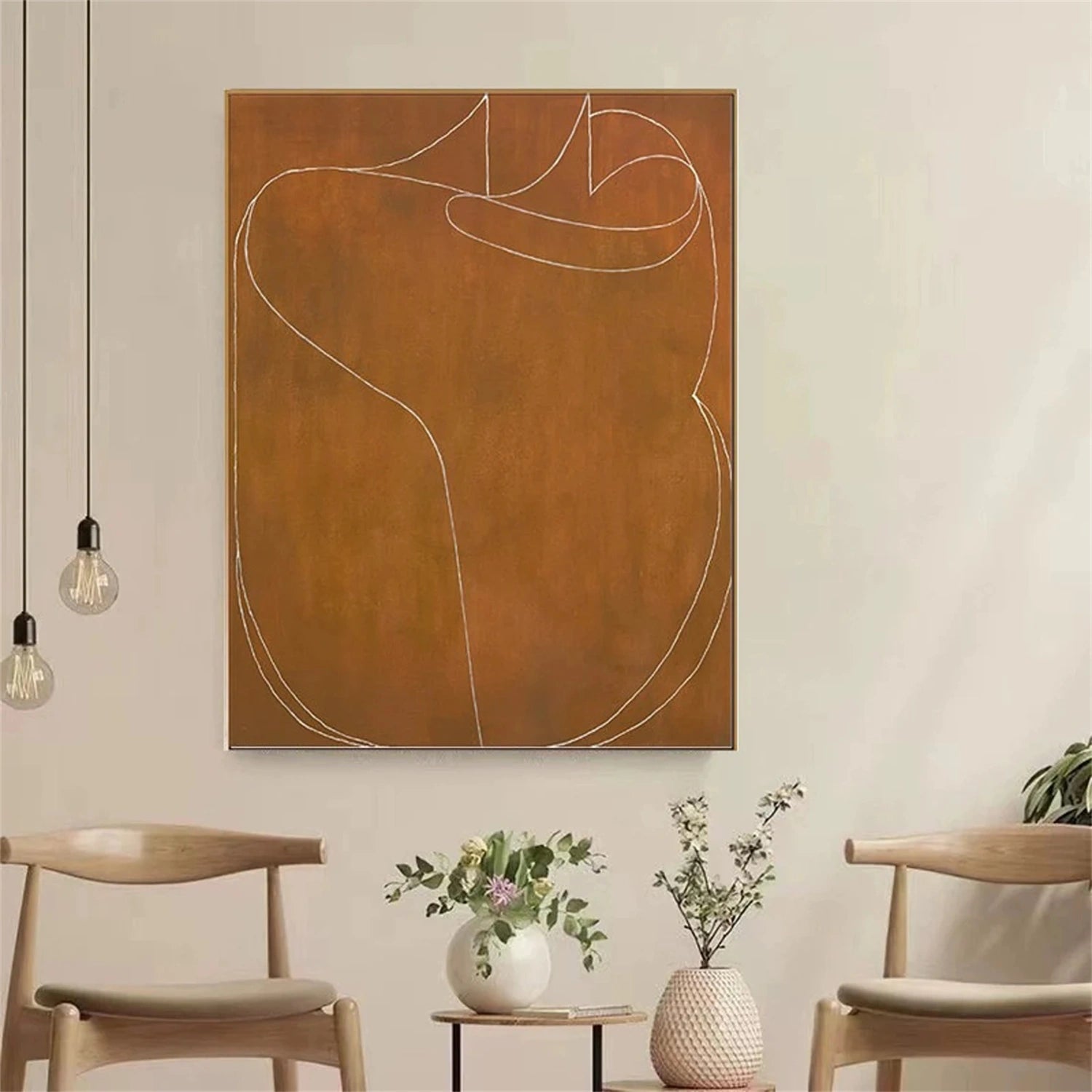 Abstract Painting Set of 2 - Modern Wall Art for Living Room & Bedroom Decor - #AB 274