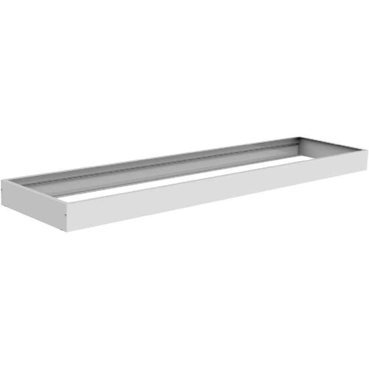 1x4 LED Surface Mount Troffer Kit - Energy Efficient Flat Panel Light Fixture for Office, Classroom & Commercial Spaces