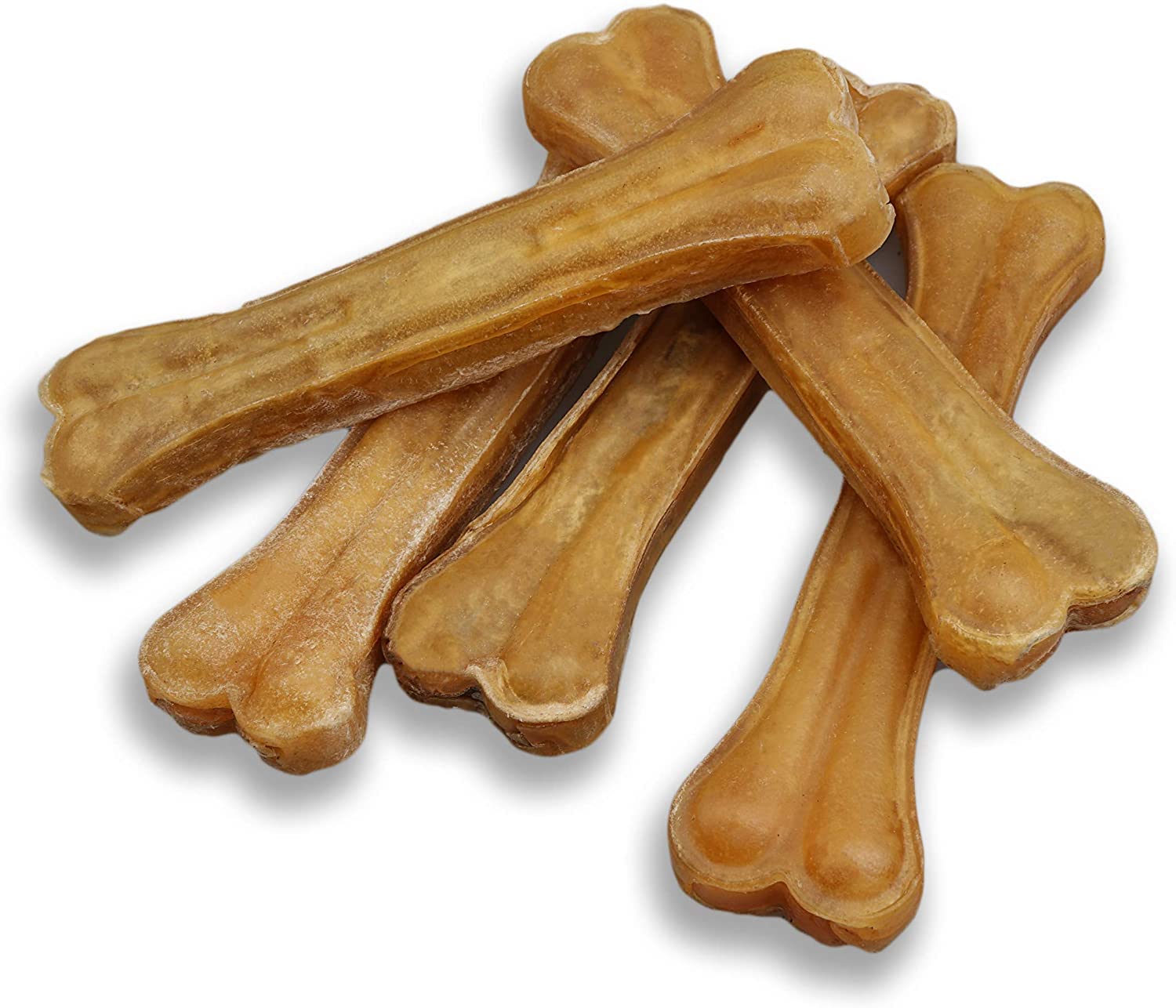 5-Pack Premium Compressed Rawhide Dog Bones - 100% Natural Long-Lasting Chew Toys for Aggressive Chewers (12.5