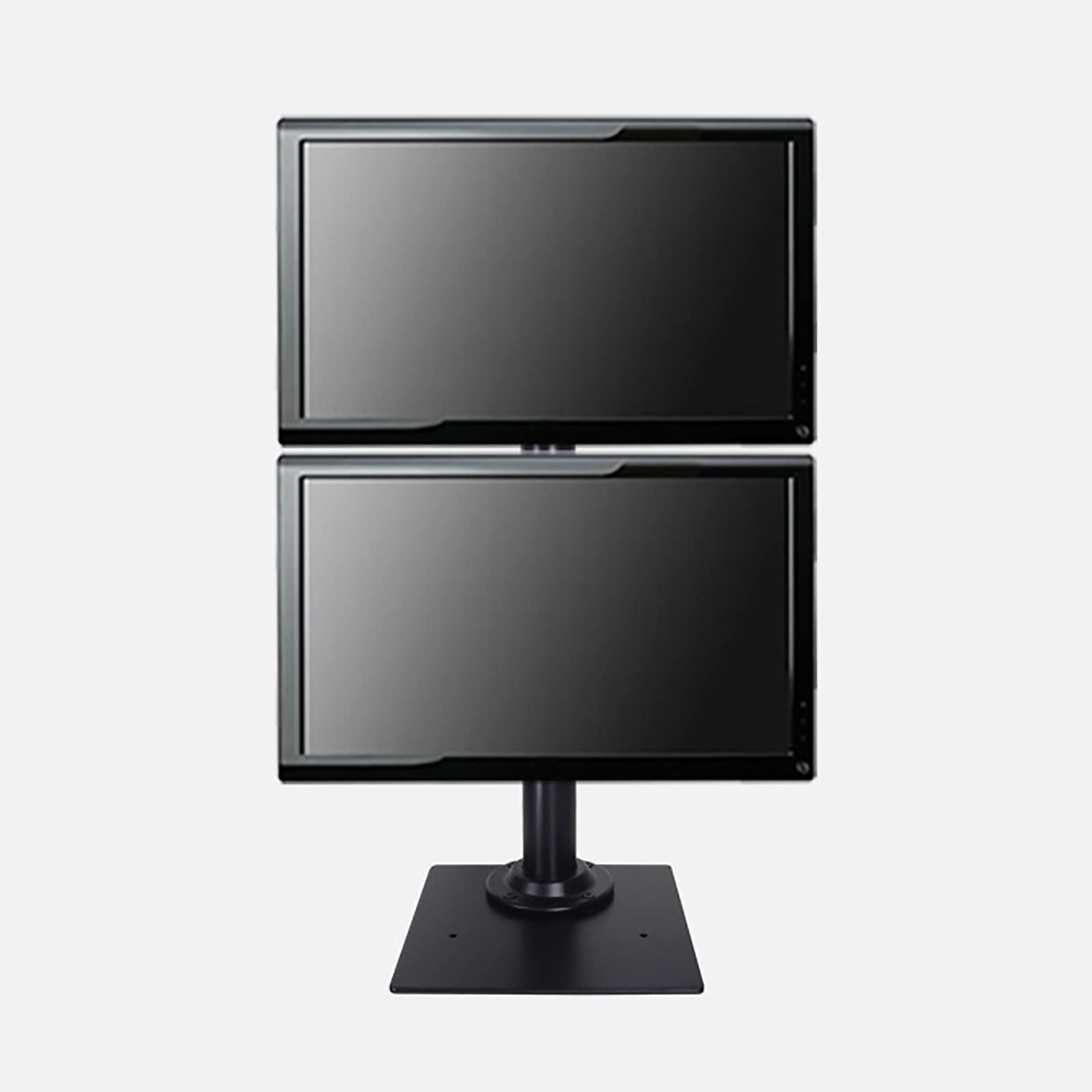 YIHANSS Universal TV Stand & Dual Monitor Stand - Free Standing Desk Mount with Base for 14 to 27 Inch LCD Computer Monitors - VESA 75x75 or 100x100 mm - Perfect for Home Office, Gaming Setup & Workspace Organization