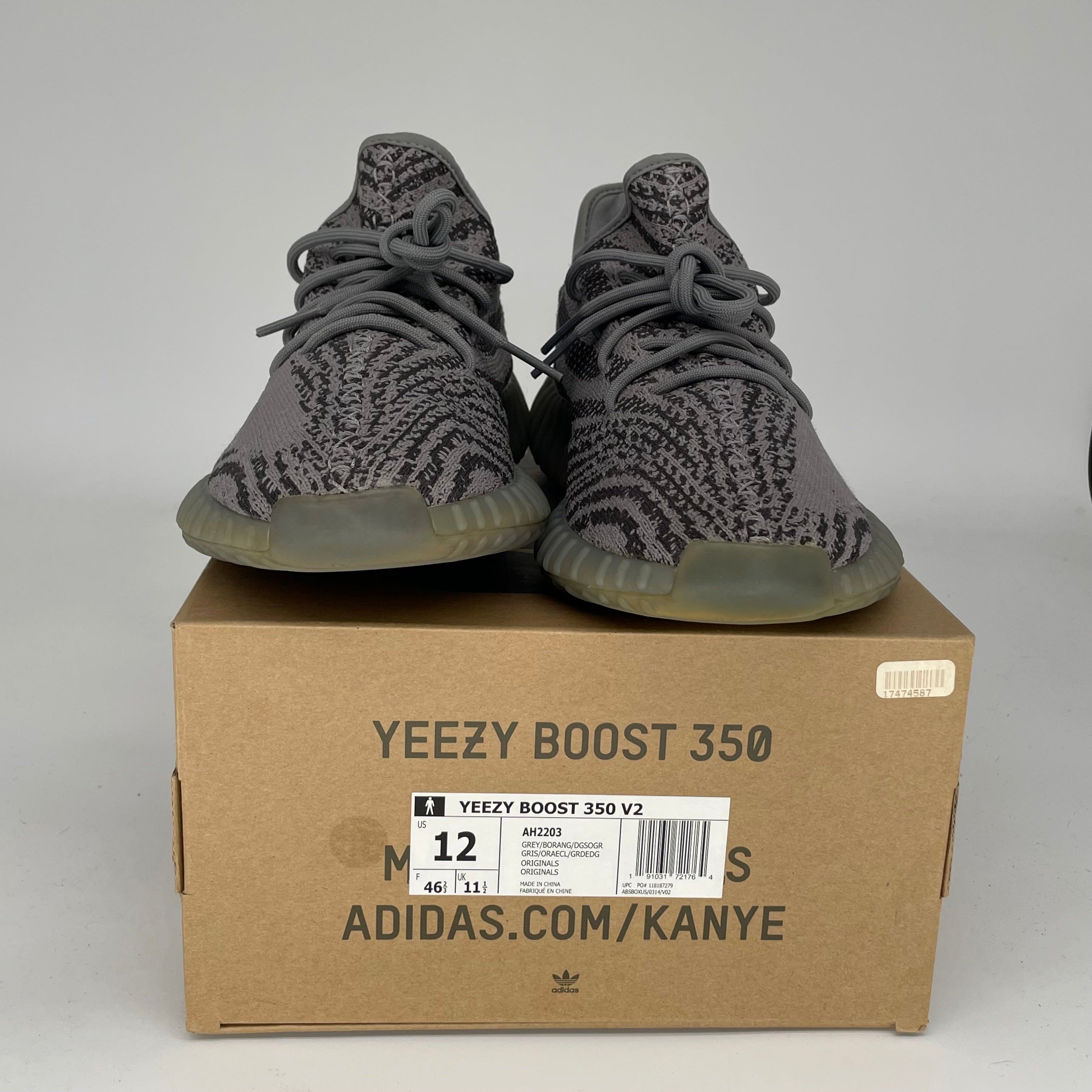 Adidas Yeezy Boost 350 V2 Beluga 2.0 Men's Sneakers - Size 12 (AH2203) | Comfortable Running Shoes for Gym, Casual Wear & Street Style