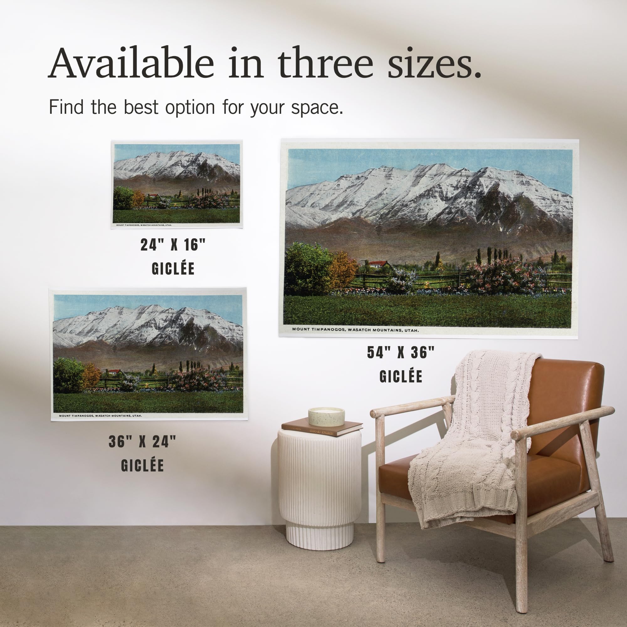 Lantern Press 16x24 Inch Giclee Art Print - Mount Timpanogos Landscape in Wasatch Mountains, Utah | Premium Wall Decor for Living Room, Bedroom & Office