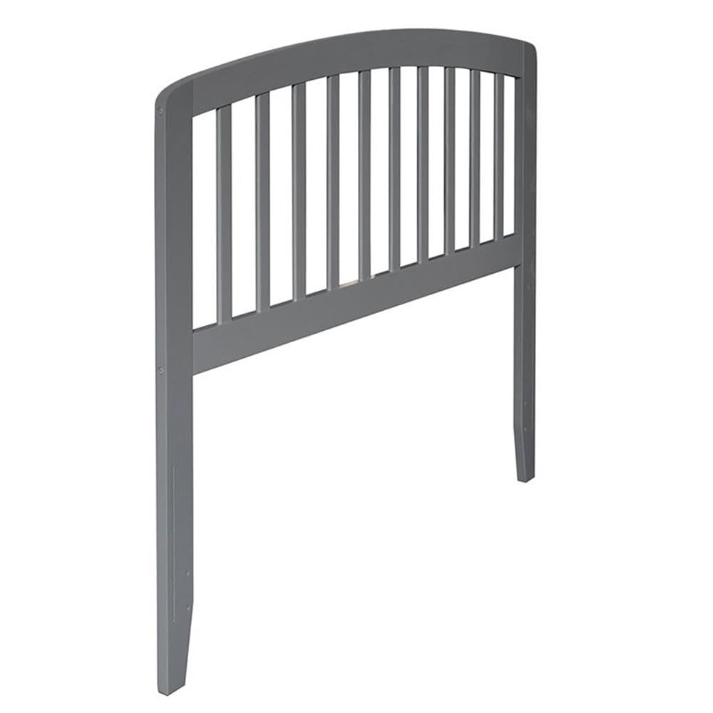 BOWERY HILL Traditional Wood Full Headboard with USB Charging Station - Gray Queen Size Bed Frame for Master Bedroom - Perfect for Modern Home Decor & Convenient Device Charging