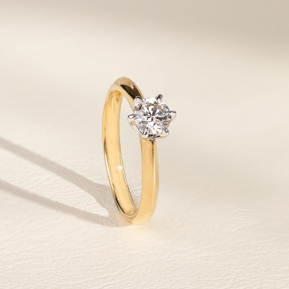 18ct 0.70 Carat Diamond Solitaire Engagement Ring with 6-Prong Knife Edge Setting - Perfect for Proposals, Anniversaries & Special Occasions