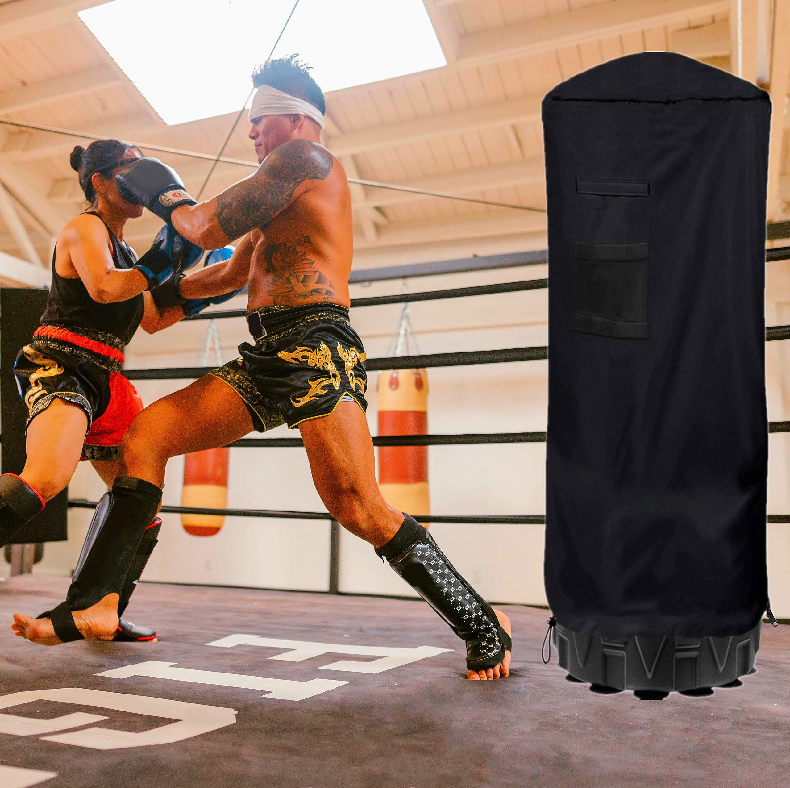 Freestanding Punching Bag Cover - Waterproof Heavy Bag Protective Cover for Outdoor & Indoor Boxing Training, Gym, Home Use