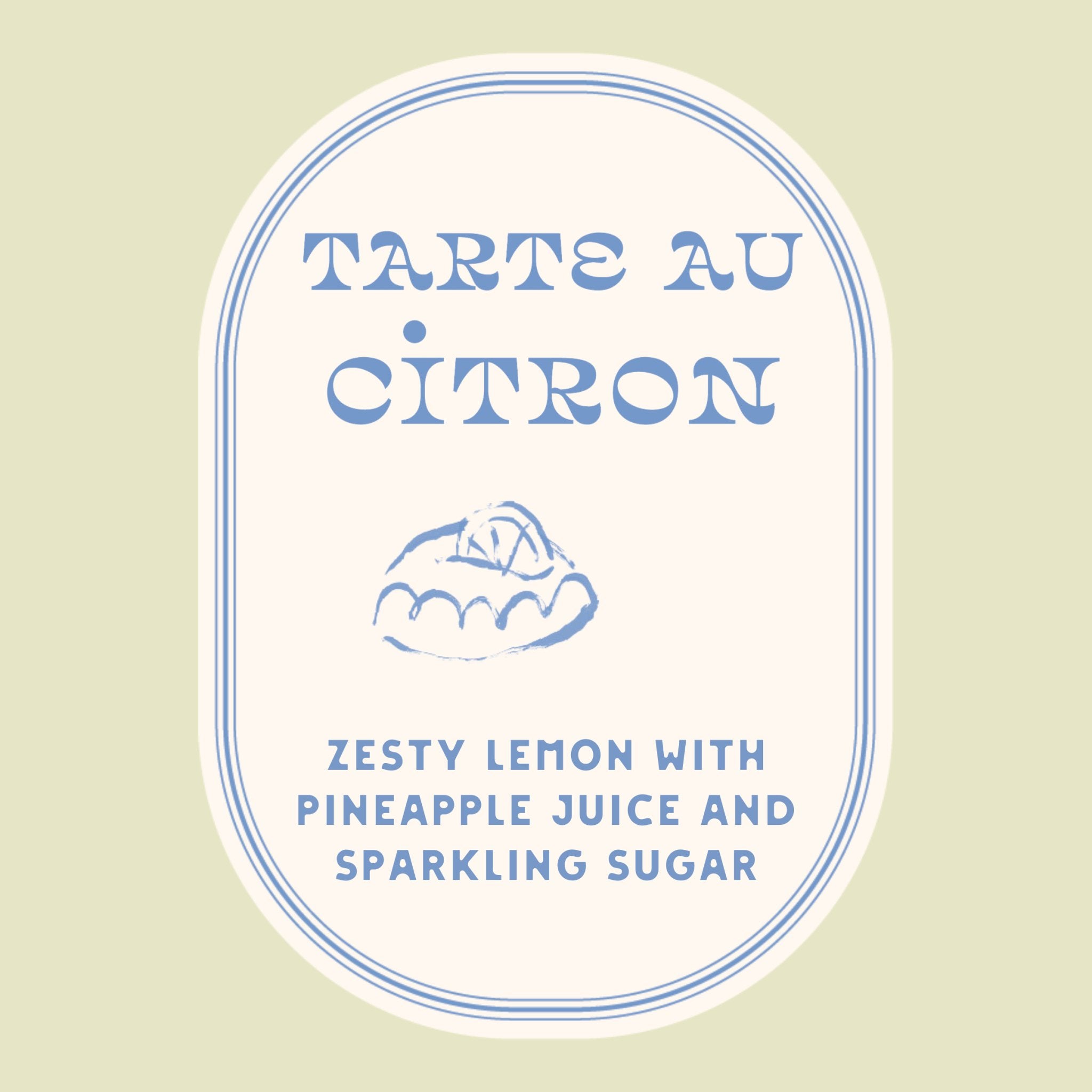 Tarte au Citron Scented Ceramic Candle in Gift Box - French Lemon Tart Aroma for Home Decor, Relaxation & Romantic Ambiance