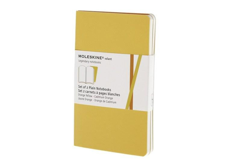Moleskine Volant Plain Pocket Notebook Set of 2 - Premium Writing Journal for Travel, Work & Daily Notes - Perfect for Students, Professionals & Artists