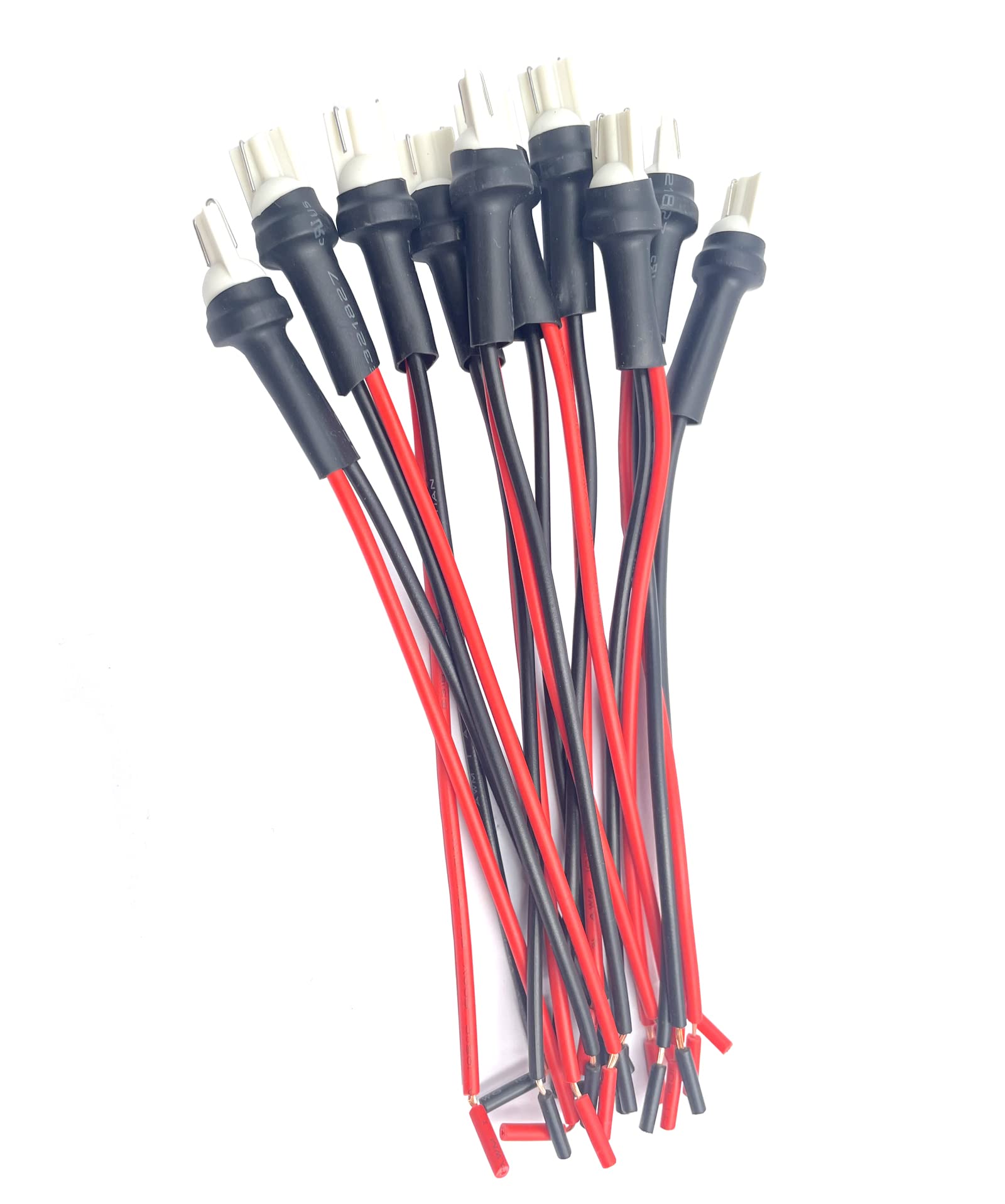 10 Pack T10 Male Socket Holders - Pre-wired Extension Connector Plug Adapter for Car Headlight, Turn Signal, Brake & Tail Lights - Easy Installation for Daytime Running Lights & Vehicle Lighting Upgrades