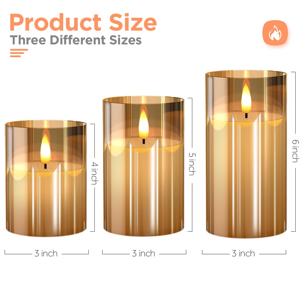 Battery Operated LED Flameless Candles with Remote & Timer - Real Wax Warm White Flickering Lights for Home Decor, Weddings, Parties & Holidays (Set of 3 Gold Candles) - Perfect for Romantic Dinners, Spa Relaxation & Christmas Decorations