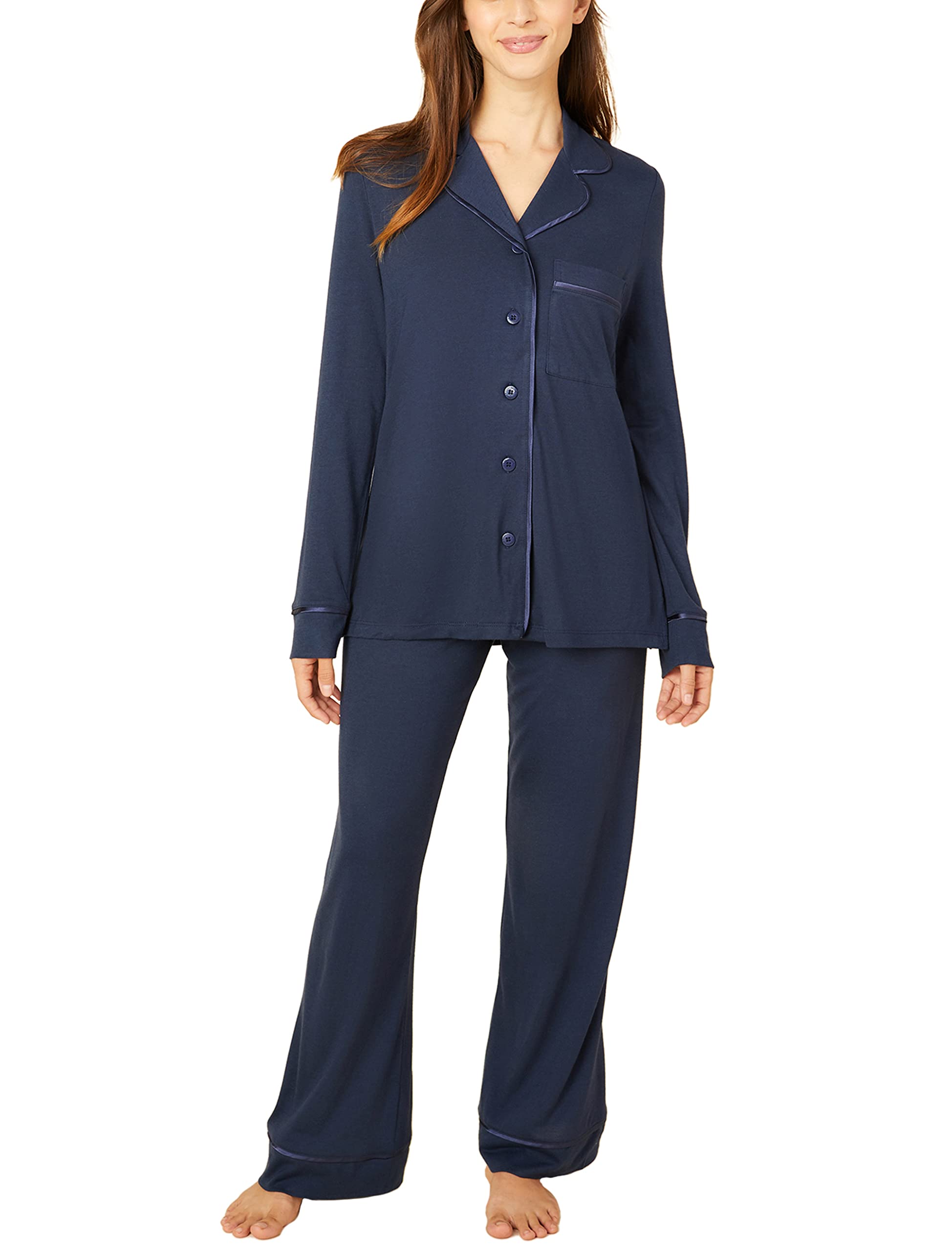 Cosabella Women's Bella Petite Long Sleeve Pajama Set - Soft Cotton Sleepwear for Women, Comfy Loungewear for Relaxing at Home or Overnight Stay