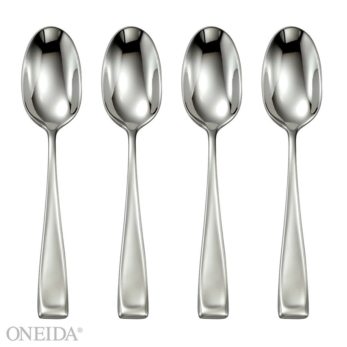 Premium Stainless Steel Teaspoon Set of 4 - Elegant Modern Flatware for Tea, Coffee & Desserts - Perfect for Home, Restaurant & Gift Giving