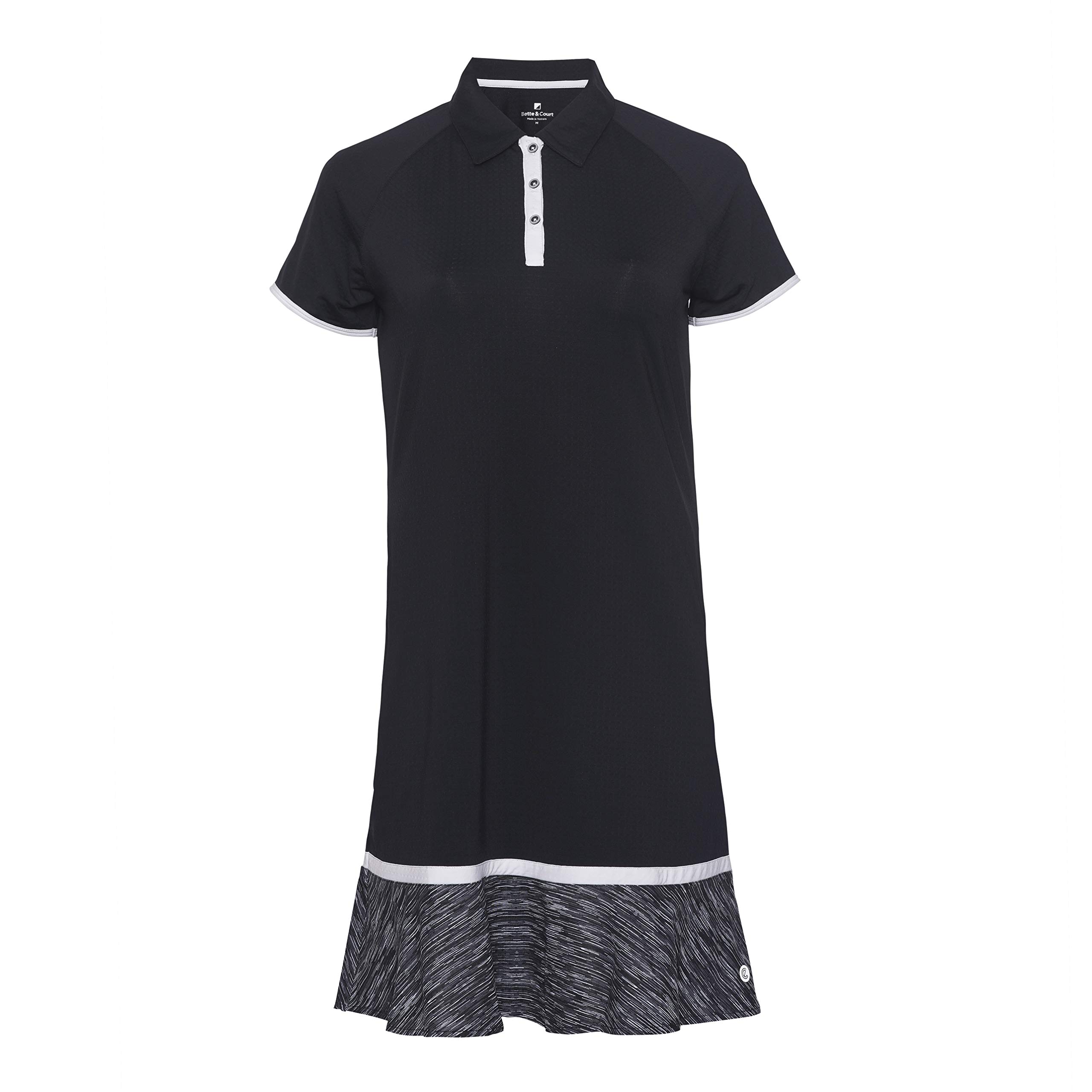 Bette & Court Women's Short Sleeve Button Down Dress - Casual Flowy Cotton Dress with Contrast Placket for Summer, Office & Weekend Outings