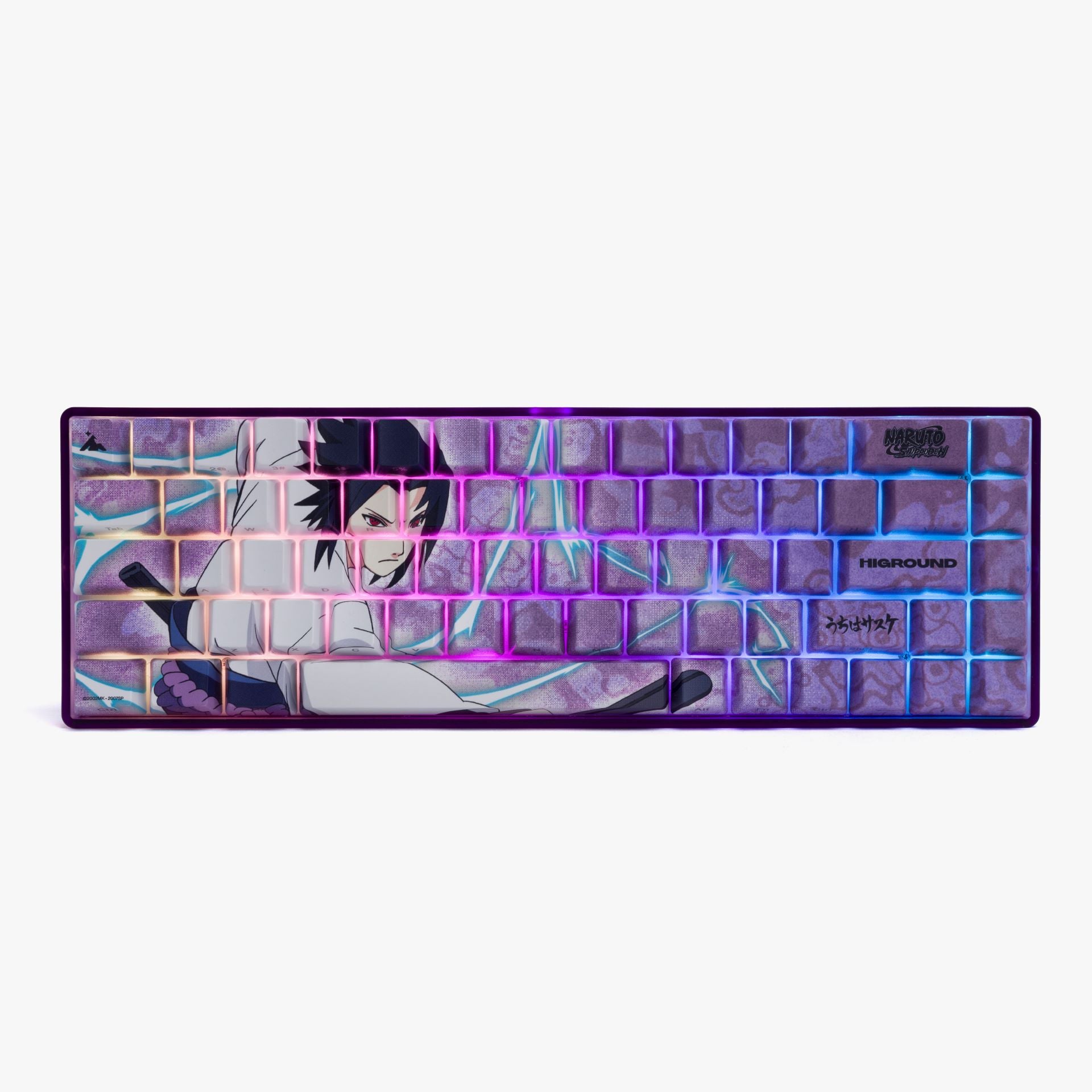 Naruto x HG Basecamp 65HE Mechanical Keyboard - Sasuke Uchiha Themed Custom Gaming Keyboard for PC & Mac - Perfect for Anime Fans & Competitive Gamers