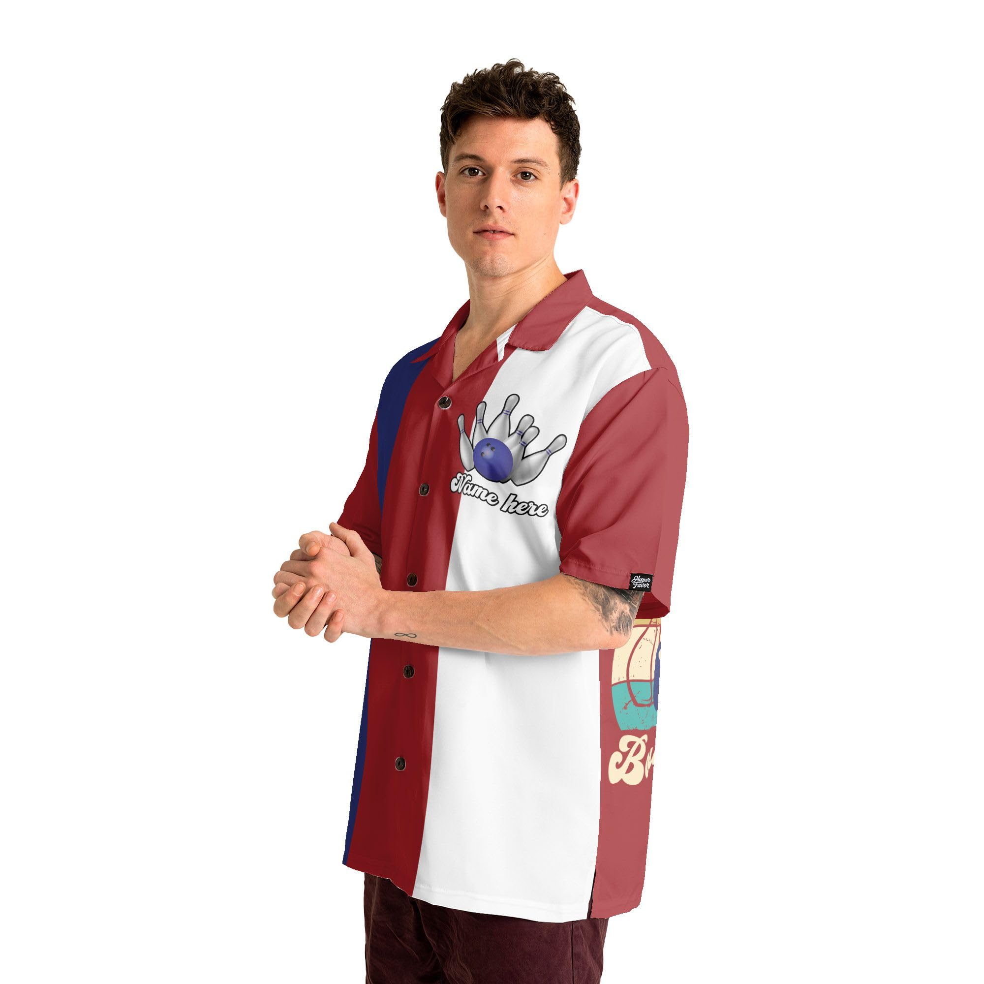 Custom Personalized Bowling Shirts with Names for Men & Women | Retro Hawaiian Style Bowling Team Shirts | Perfect for Bowling Leagues, Tournaments & Casual Wear