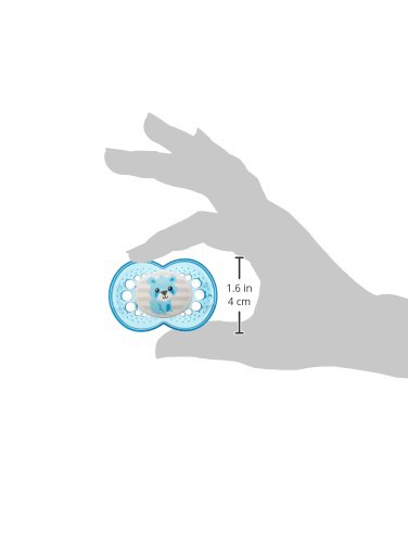 MAM Original Baby Pacifier - 2 Pack for 16+ Months | Orthodontic Nipple Design Promotes Healthy Oral Development | Includes Sterilizer Case | Cute Animal/Boy Designs | Perfect for Daycare, Travel & Soothing Fussy Babies