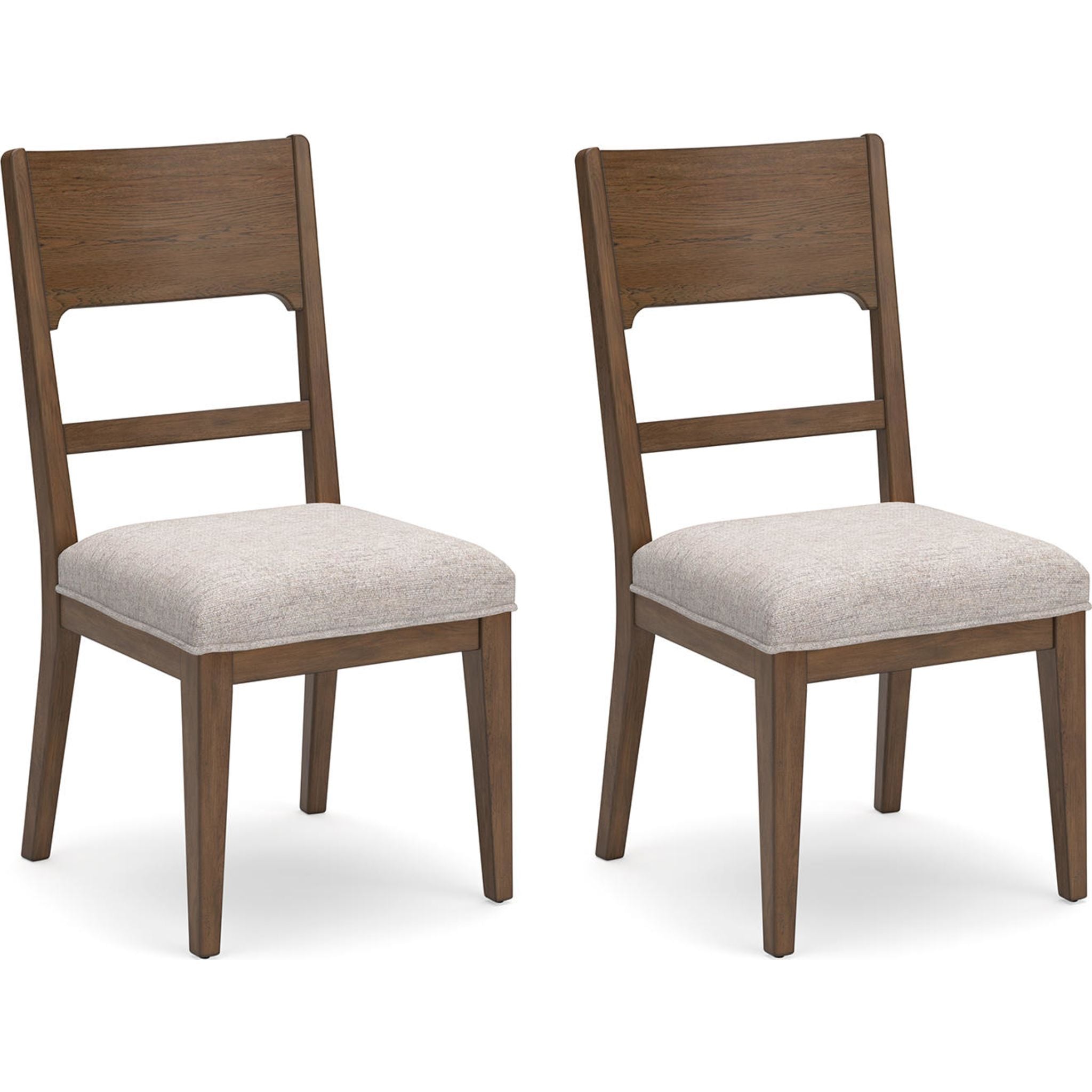 Cabalynn Side Chair - Oatmeal/Light Brown Upholstered Dining Chair (D974 01) for Kitchen, Dining Room & Office Use