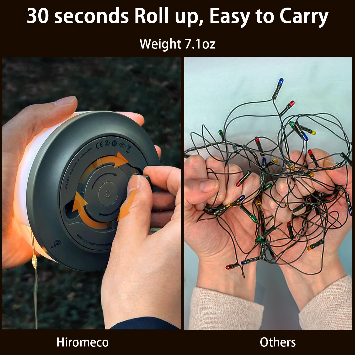 32.8ft LED Camping String Lights - 5 Waterproof USB Powered Fairy Lights for Outdoor & Indoor Use - Perfect for Camping, Hiking, Yard, Garden, Patio, Emergency Lighting & Home Decoration