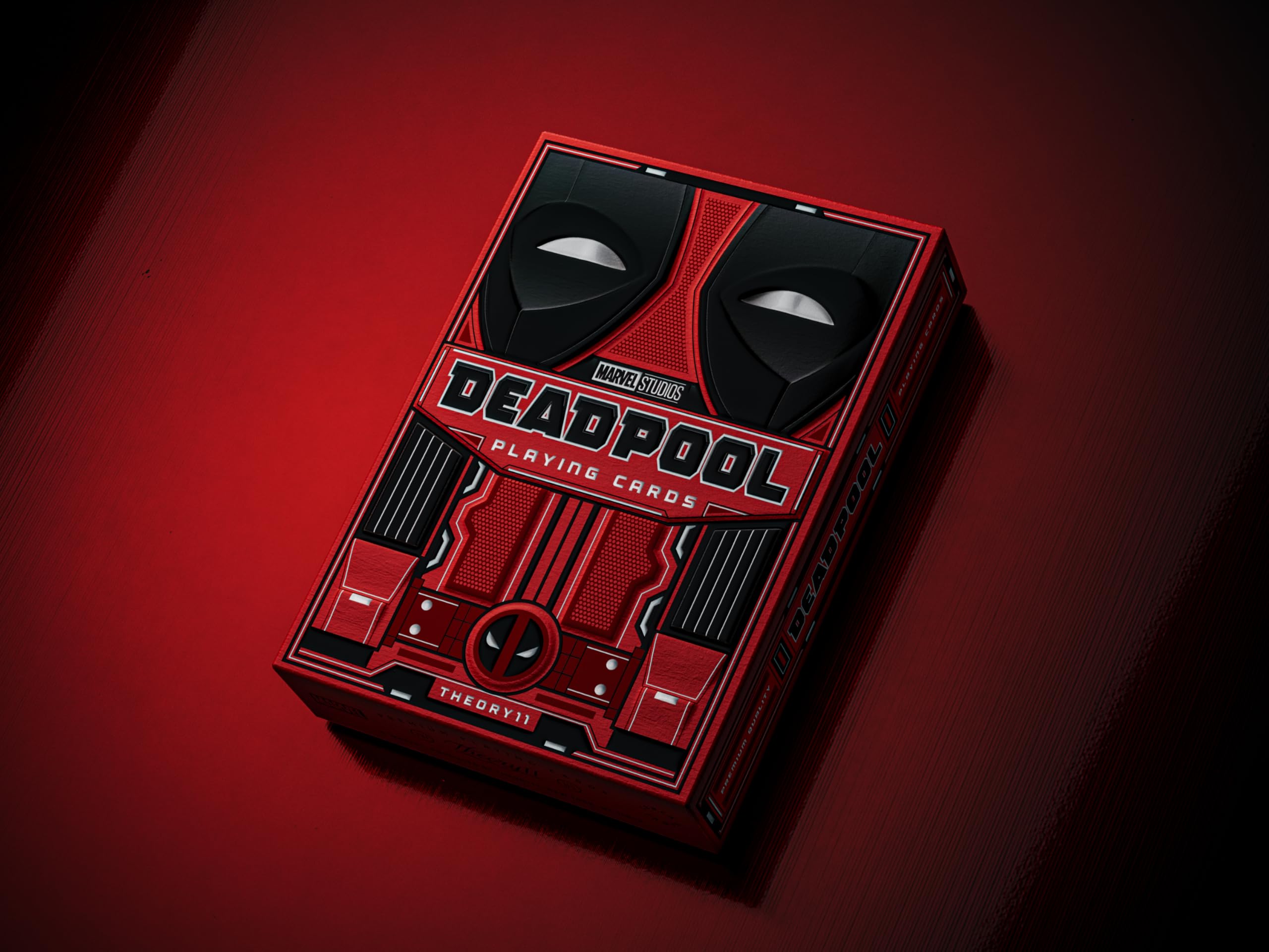 theory11 Deadpool Playing Cards - Premium Poker Size Standard Index Luxury Deck for Magic Tricks, Card Games & Collectors