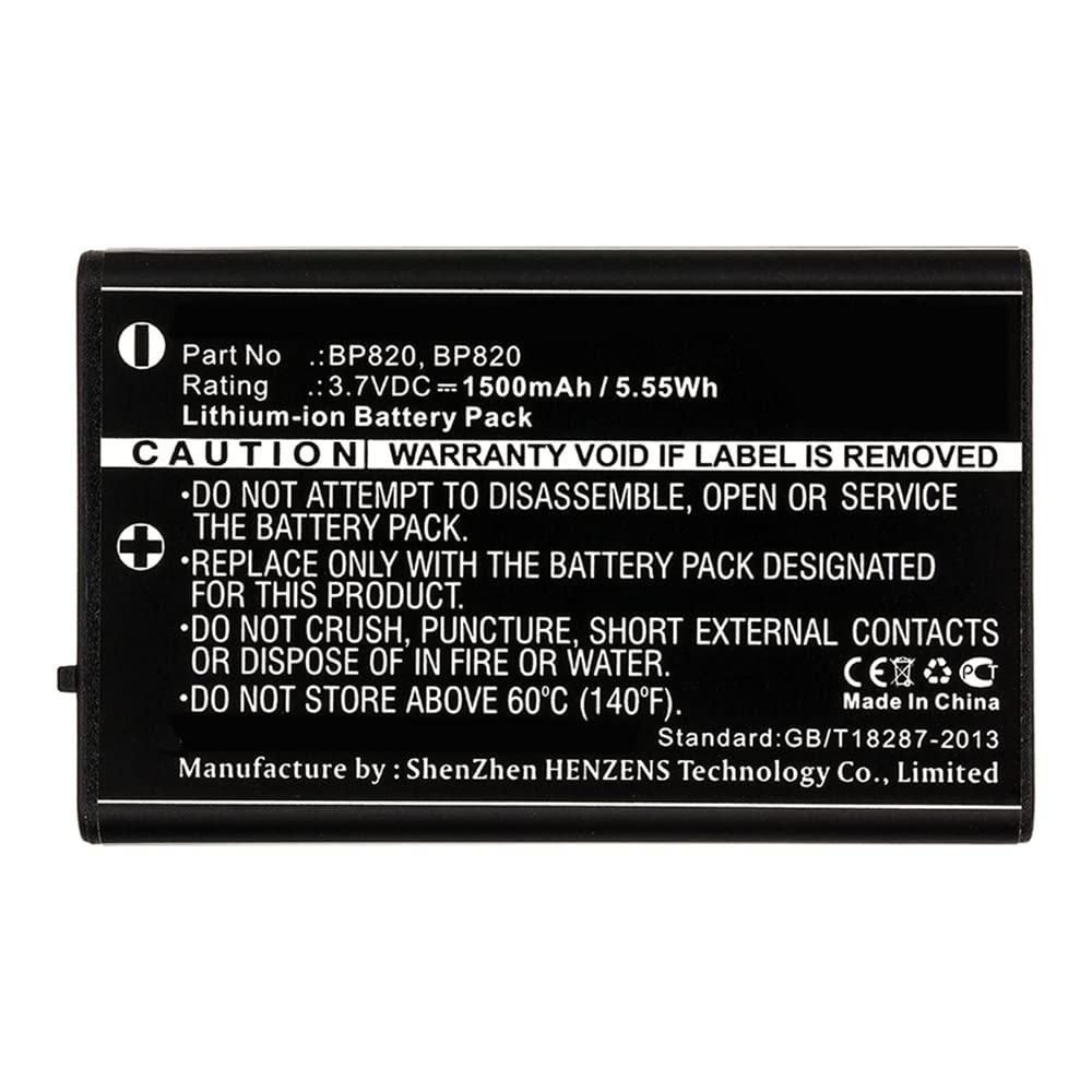 Synergy Digital 2-Way Radio Li-ion Battery 1500mAh for Uniden UH810 Walkie Talkie - High Capacity Replacement for BP-820 Battery (3.7V) - Perfect for Outdoor Adventures, Construction Sites & Emergency Communication