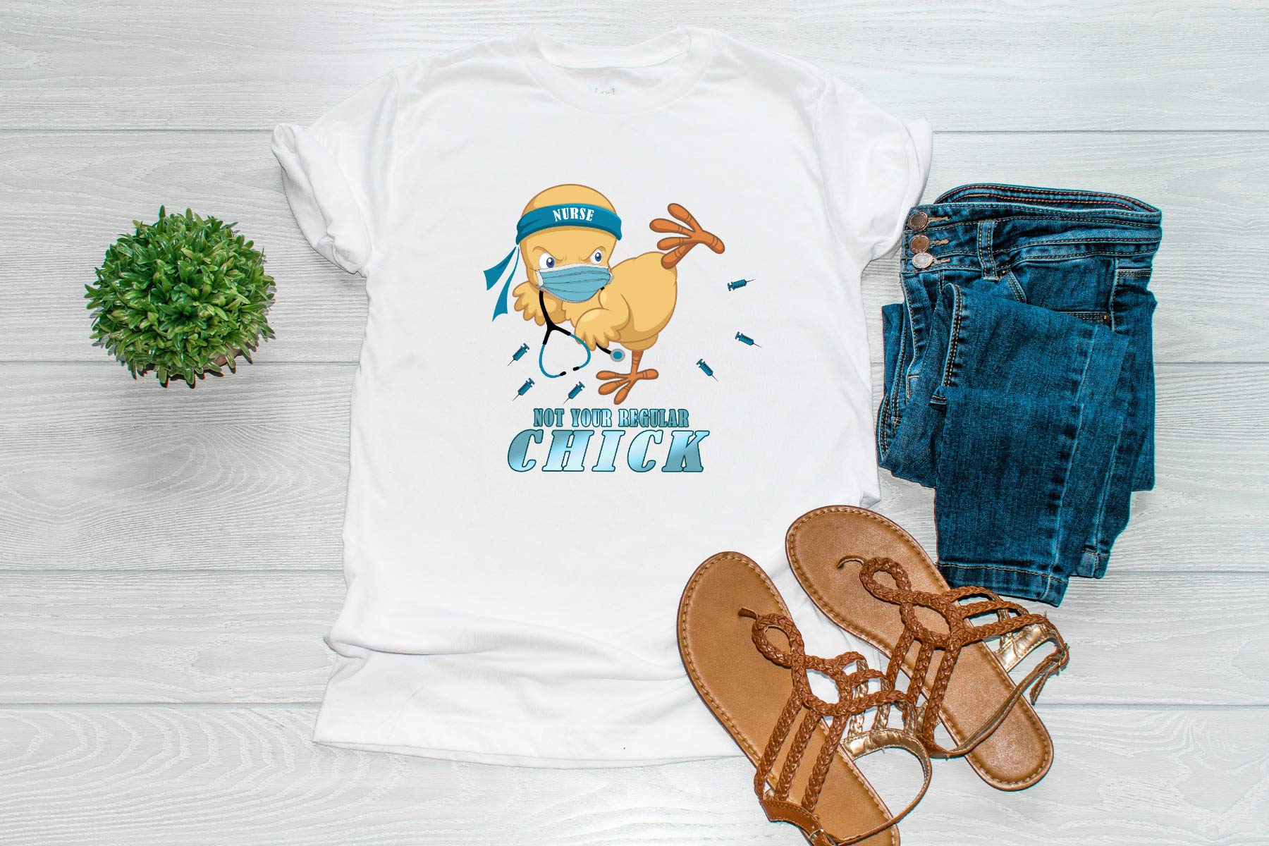 Nurse Chick Ready-to-Press Sublimation Transfer for Adult Shirts - Perfect for RN, LPN & CNA Nurses - Easy DIY Custom Apparel for Work & Nursing School