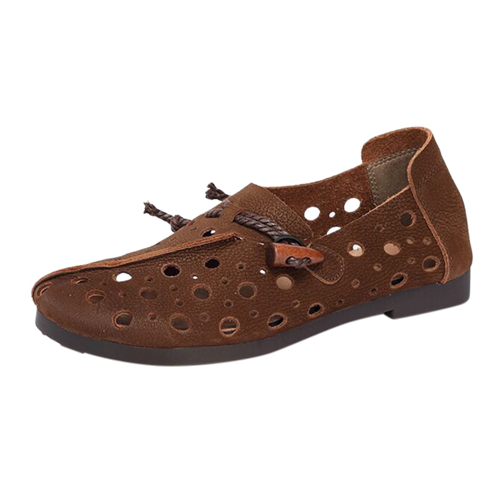 **Women's Breathable Slip-On Loafers - Comfortable Casual Flats with Lace-Up Design - Perfect for Work, Travel & Everyday Wear**