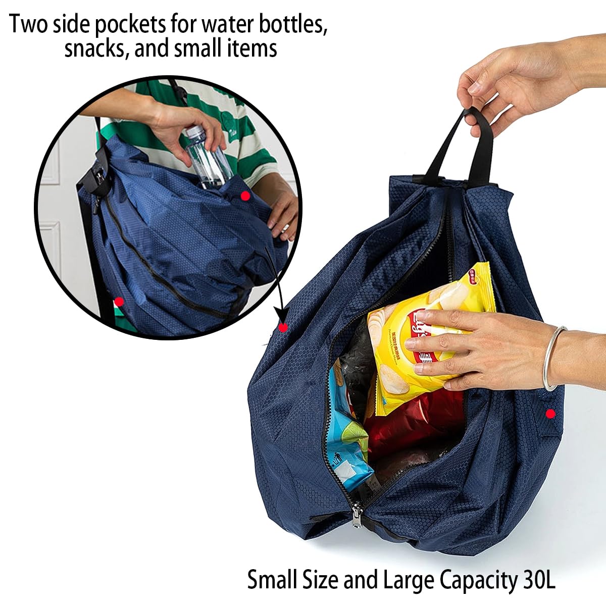 Ultra Lightweight Waterproof Small Hiking Backpack - Packable Foldable Collapsible Daypack for Travel, Camping, Gym & Beach - Compact Casual Backpack (Red) | Perfect for Outdoor Adventures, Workout & Daily Commute