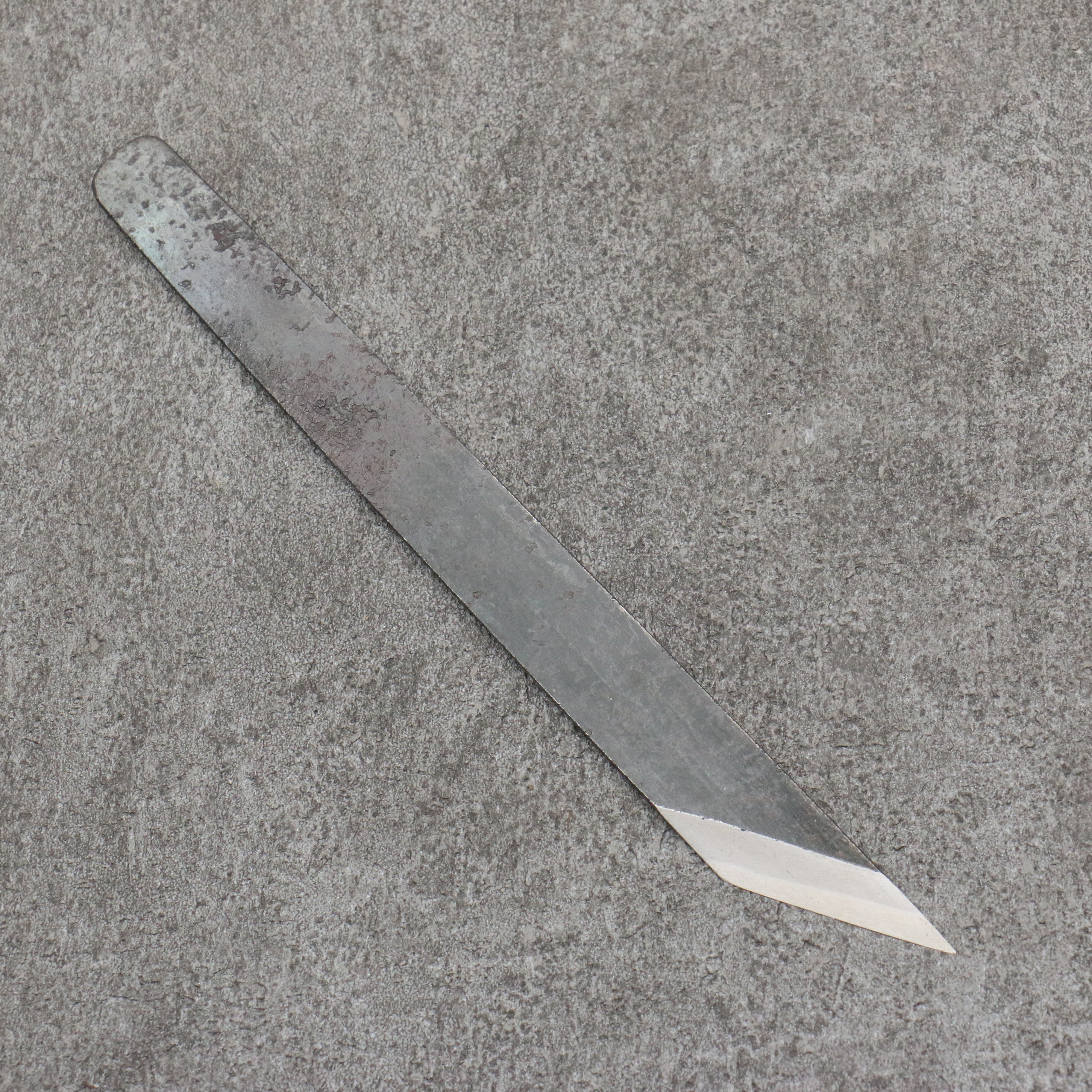 Minamoto Akitada Blue Steel Kiridashi Knife - 21.6mm Black Finished Blade - Perfect for Woodworking, Crafting & DIY Projects