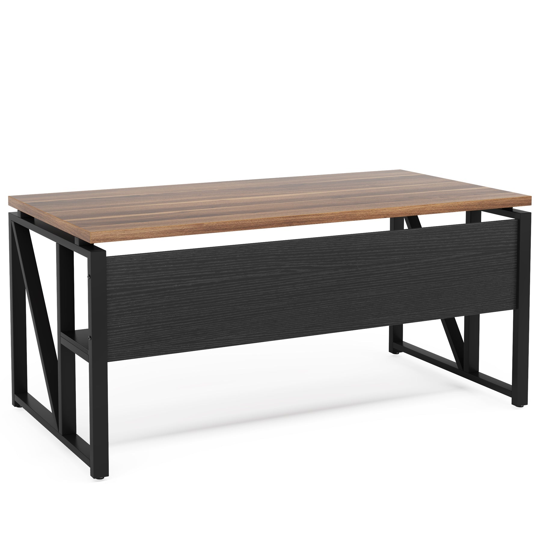 55/63 Inch Computer Desk with Storage Shelf - Sturdy Writing Table for Home Office, Gaming & Study - Perfect for Small Spaces & Workspaces