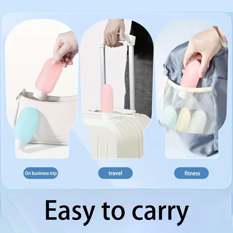 WISHER IDOL 3-Piece 100ml Travel Size Bottles for Toiletries - Leak Proof Refillable Travel Containers for Shampoo, Conditioner & Lotion - Perfect Toiletry Kit for Women's Travel, Gym & Vacation Essentials
