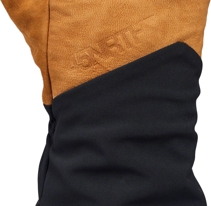 45NRTH 2024 Sturmfist 4 LTR Leather Gloves - Lobster Style, Tan/Black, Medium - Winter Cycling & Motorcycle Riding Gloves for Extreme Cold Weather Protection