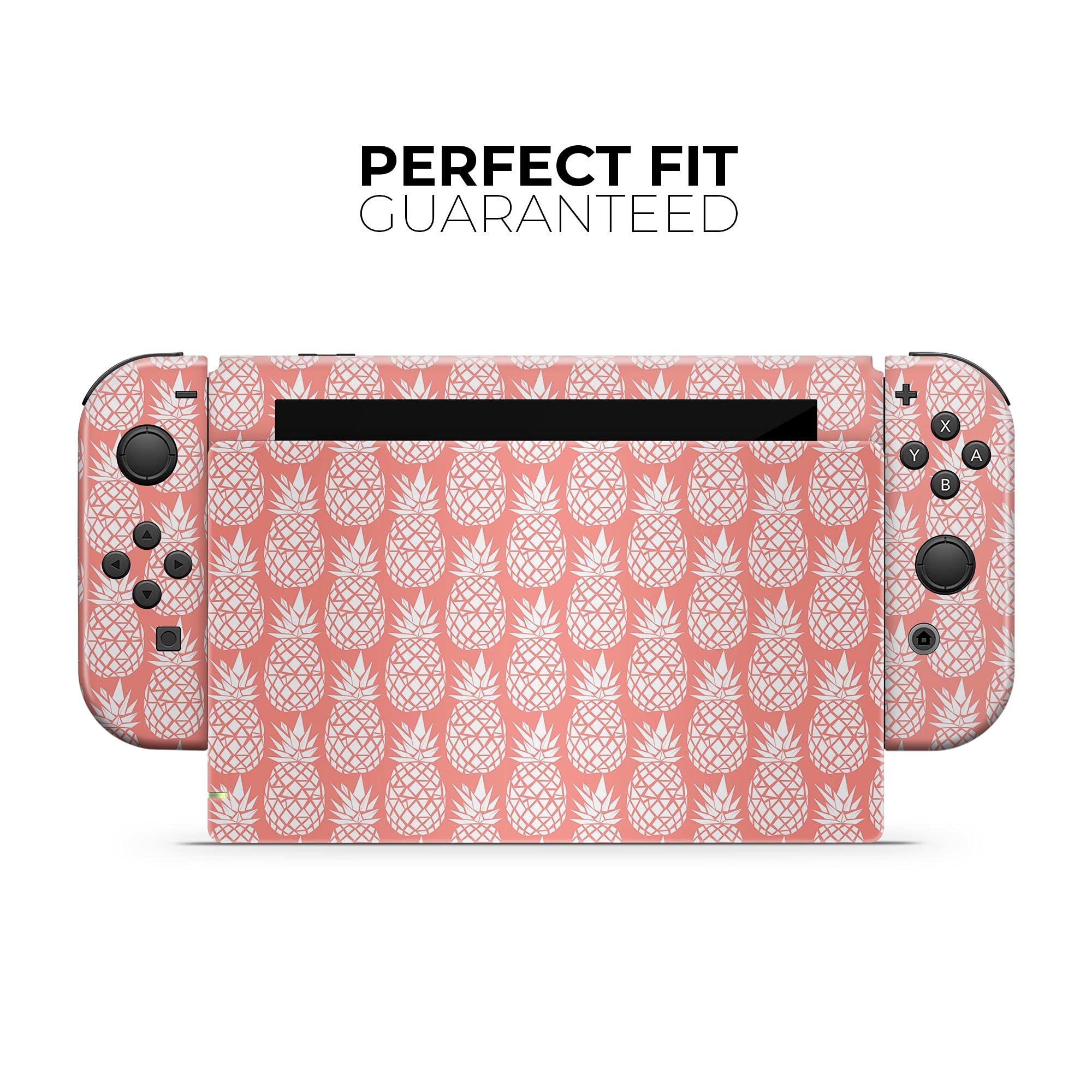 Nintendo Switch Skin Decal Cover - Tropical Pineapple Design, Scratch-Resistant Removable Vinyl Wrap for Switch Console (Compatible with All Models) - Perfect for Summer Gaming & Tropical Themed Decor