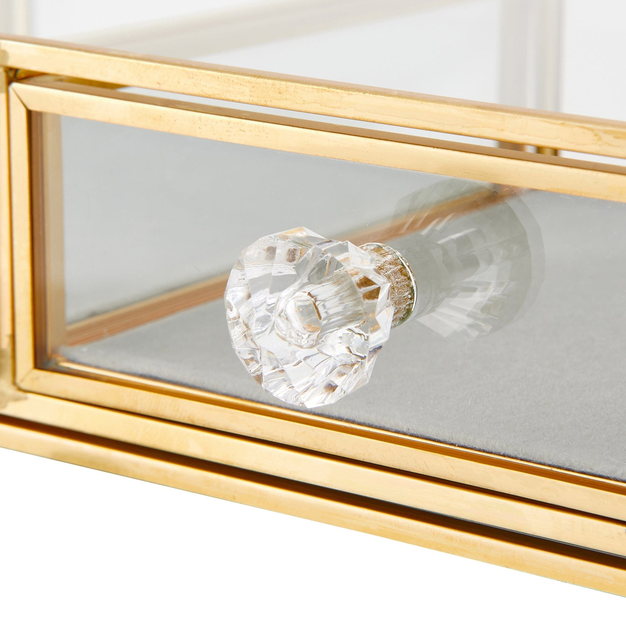 4-Section Glass Drawer Organizer for Jewelry, Makeup & Office Supplies - Perfect for Vanity, Bathroom & Closet Storage