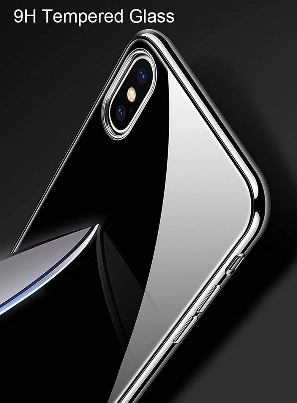 Luxury Fashion Mirror Case for iPhone 12/12 Pro - Soft TPU Bumper Frame, Shockproof Tempered Glass Back Cover with Glitter Design - Trendy Phone Case for Women & Girls (Blue) - Perfect for Parties, Dating & Everyday Use