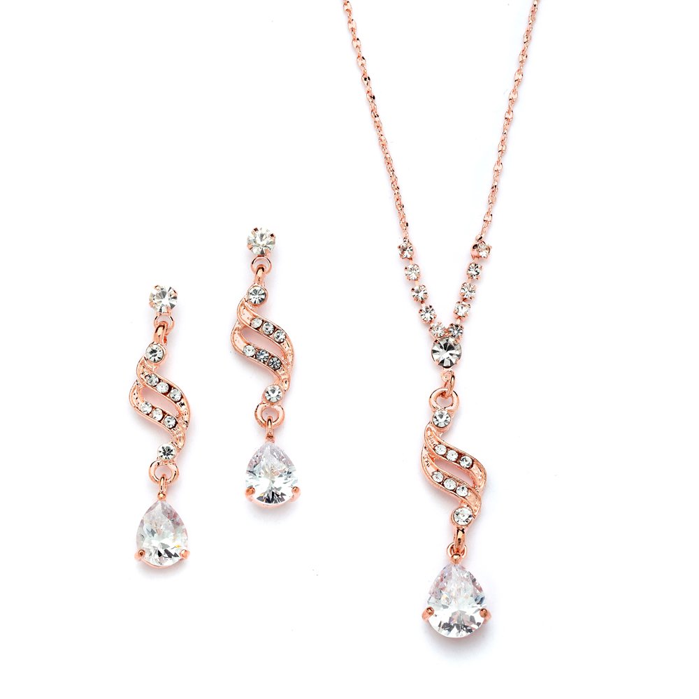 Mariell Cubic Zirconia Bridal Jewelry Set - Elegant Necklace & Earrings for Weddings, Prom, Bridesmaids | Perfect for Formal Events, Anniversary Gifts & Special Occasions