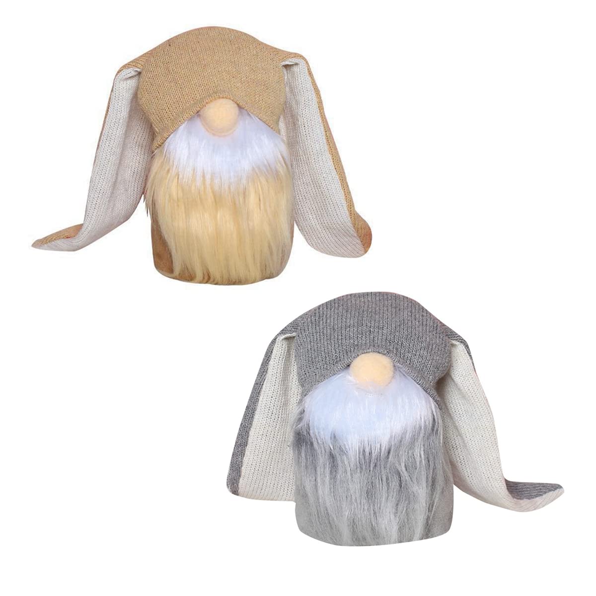 Easter Bunny Gnome Decor - 2 Pack Farmhouse Spring Plush Gnomes for Tiered Trays, Home & Easter Decorations - Perfect for Easter Gifts, Spring Home Decor, and Holiday Ornaments