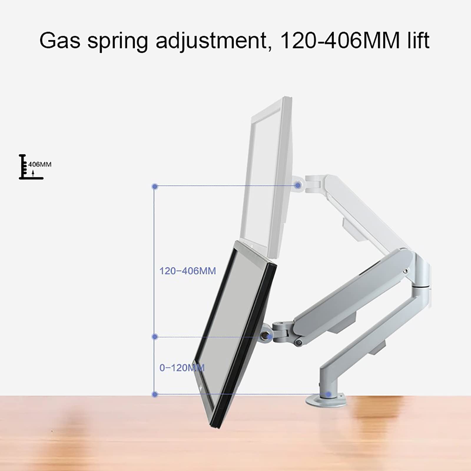 YIHANSS Universal TV Stand Monitor Mount - Heavy Duty Fully Adjustable Monitor Arm with Clamp & Perforation Base for 10-30 Inch Screens - Perfect for Home Office, Gaming Setup & Workspace Organization