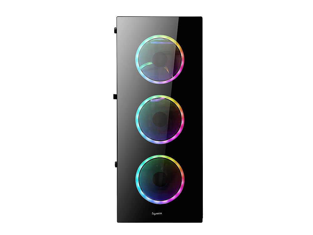 Bgears b-Voguish Gaming PC Case - ATX Mid Tower with Tempered Glass, USB 3.0 Ports, Supports E-ATX/ATX/mATX/ITX Motherboards (Fans Not Included) - Perfect for Gaming Rigs, Workstations & Custom PC Builds