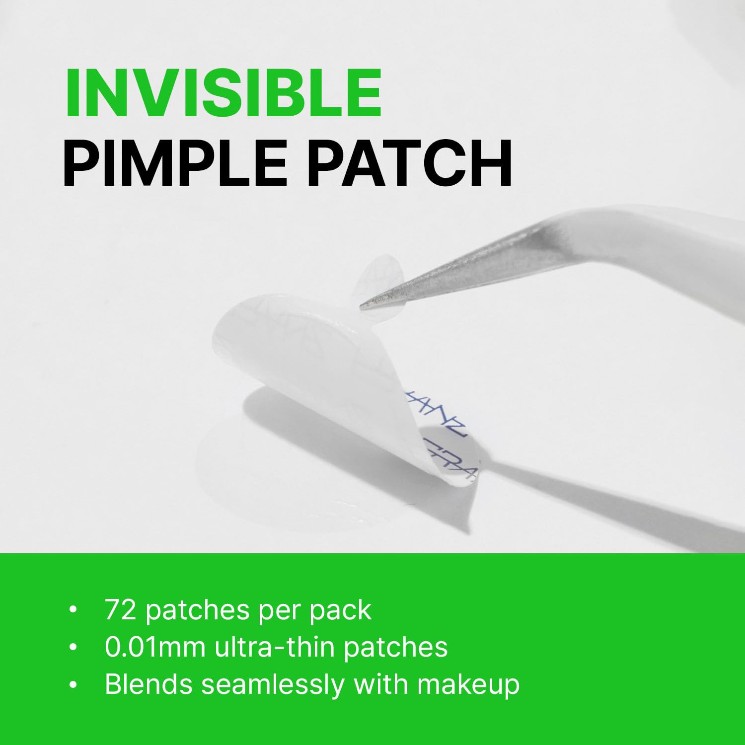 FRANZ Dark Spot Treatment UV Pimple Patches with Niacinamide & Alloferon - Invisible Acne Patches for Clear Skin | Korean Skincare for Acne & Blemishes | Day & Night Use Under Makeup