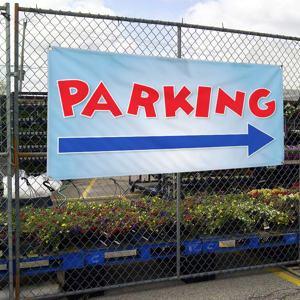 Custom Vinyl Banner 48x96 Inches - Weatherproof Outdoor Advertising Sign with 8 Grommets for Business, Parking, Yard & Industrial Use | Durable for All Weather Conditions