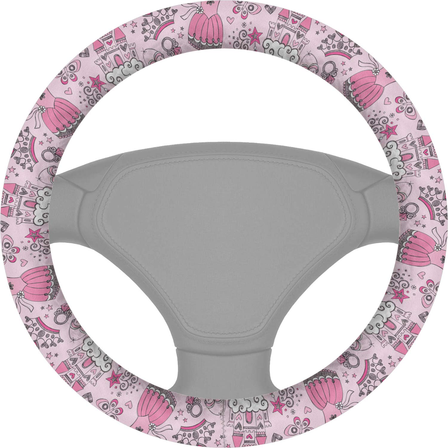 Custom Princess Steering Wheel Cover - Soft & Non-Slip Car Accessory for Girls, Women - Perfect for Birthday Gifts & Car Interior Decoration
