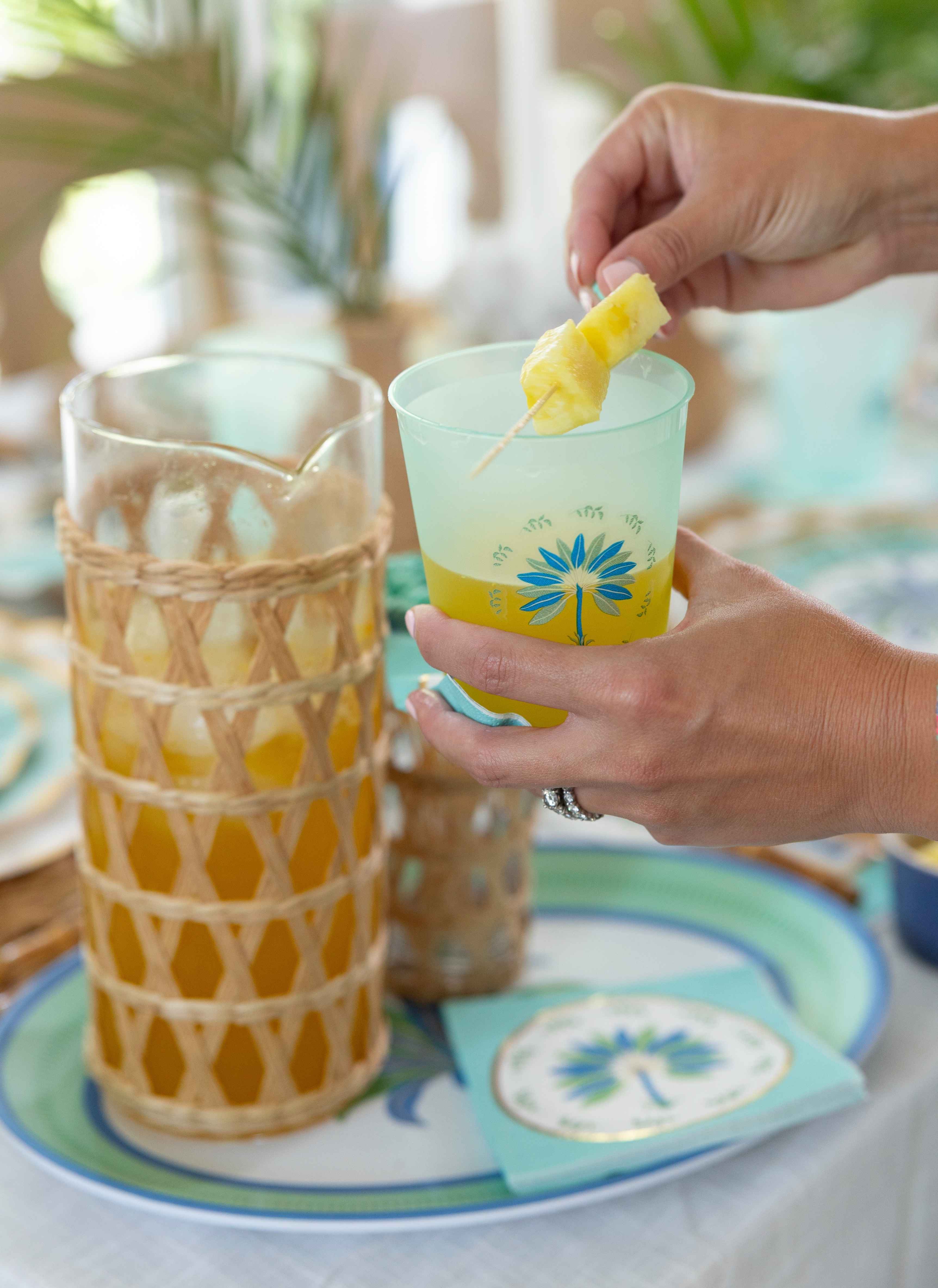 Elegant Preppy Palm Leaf Table Setting - Perfect for Boho Wedding, Tropical Party & Summer Dining Decor