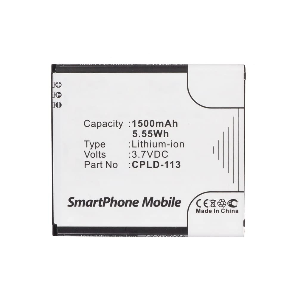 Synergy Digital Coolpad CPLD-113 Battery - 1500mAh Li-ion for Extended Use