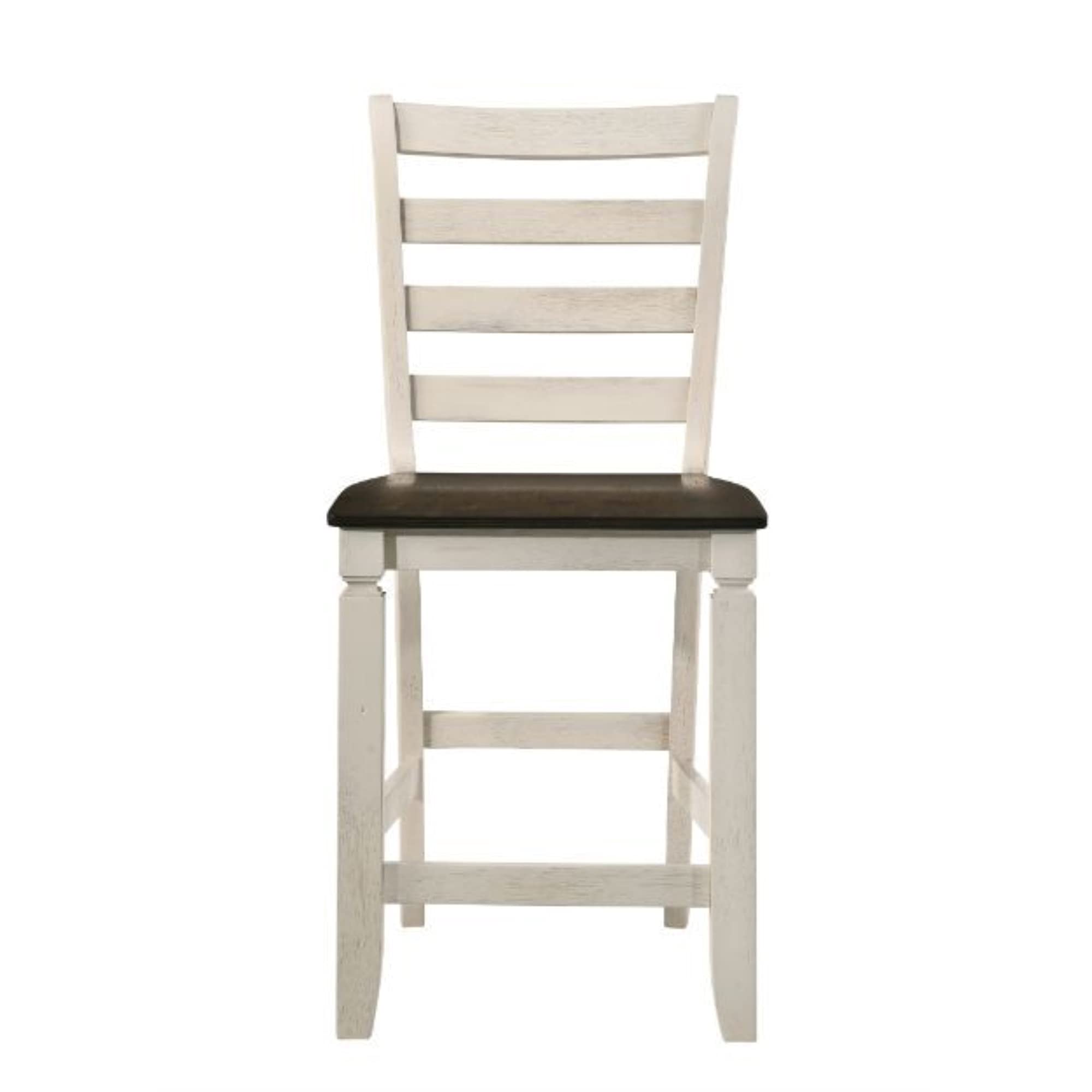 Versatile Dining Table with Storage Cabinet & Open Shelves - Oak & Antique White Finish | Kitchen Server with Wine Storage | Counter Height Chairs & Backless Stool | Perfect for Small Spaces, Dining Rooms & Entertaining Guests