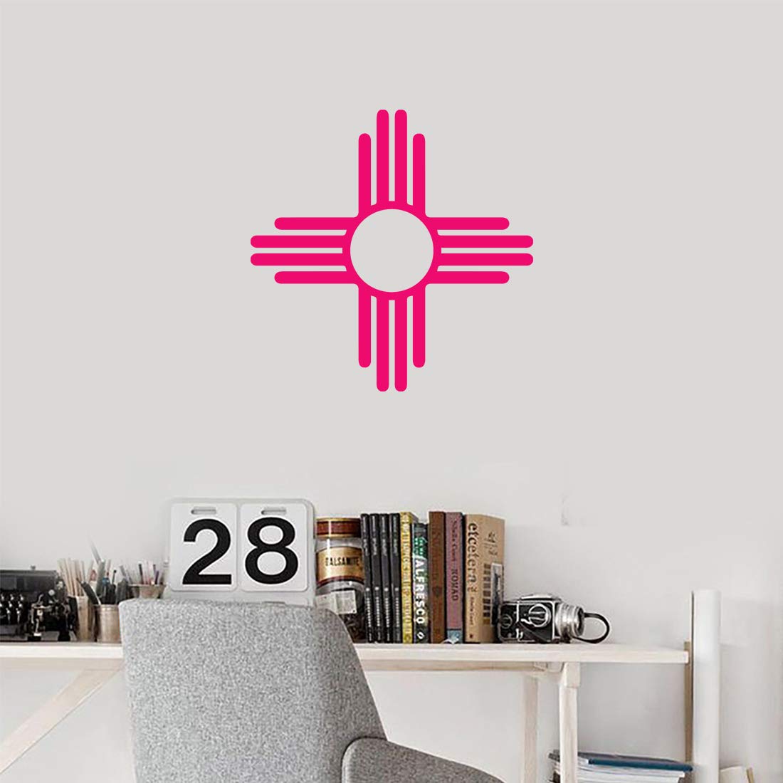 Premium New Mexico Flag (Pink) - Set of 2 Waterproof Vinyl Decals for Laptop, Phone, Helmet, Car Window, Bumper, Mug, Cup, Door & Wall Decoration - Perfect for Home, Office & Outdoor Use