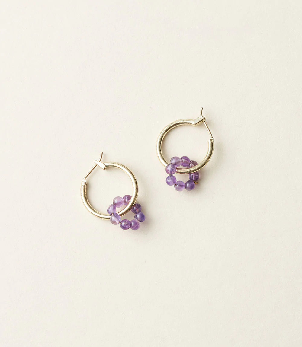 Jambumani Amethyst Earrings for Women - Genuine Purple Gemstone Dangle Earrings - Elegant Jewelry Gift for Birthday, Anniversary & Special Occasions