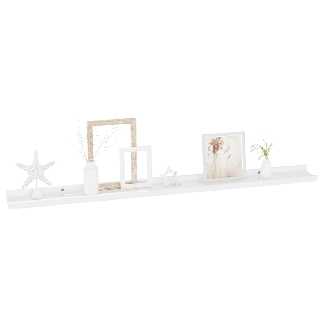 2-Pack High Gloss White Floating Wall Shelves - 39.4