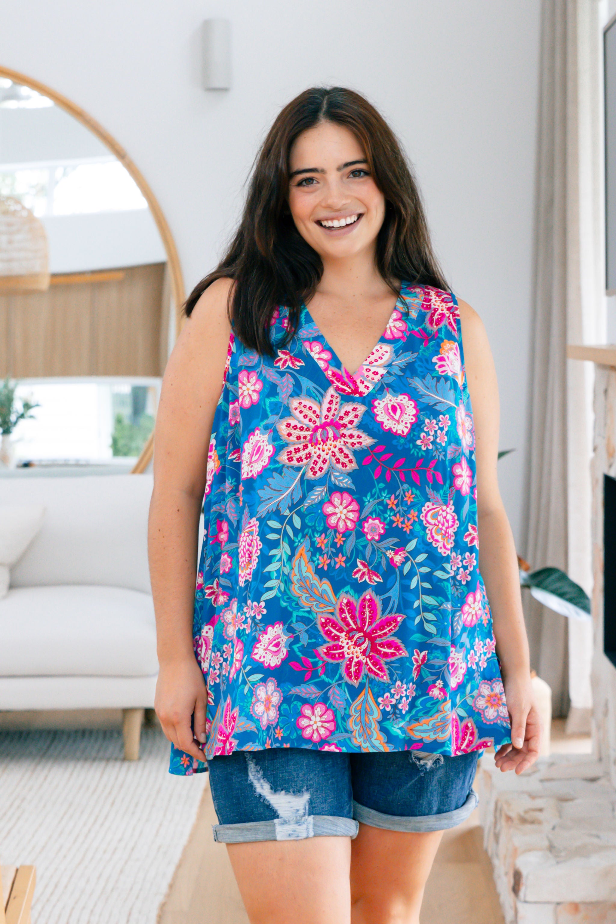 Dannie Women's Paisley Floral Print Blouse - Elegant Short Sleeve Tops for Casual Wear, Office & Date Night